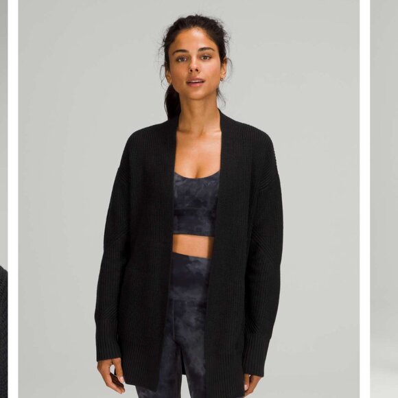 Lululemon Cashlu Sweater Wrap - Black - Picture 1 of 6